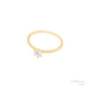 Anillo de plata de ley con circonitas.