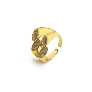 Anillo Latón Chapado Ajustable