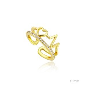 Anillo Latón Chapado en Oro Ajustable ELECTRO