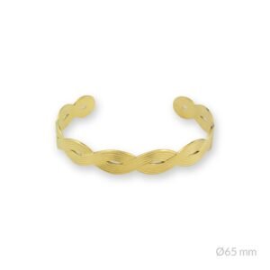 Brazalete de acero inoxidable.