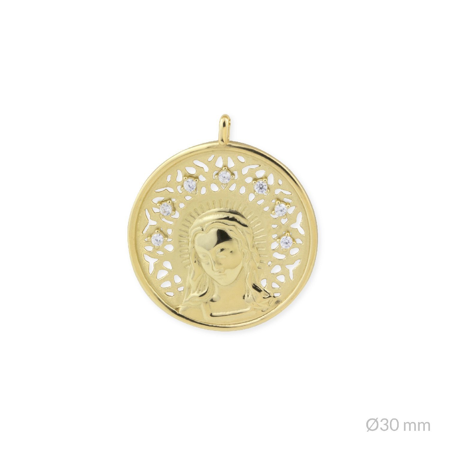 Gargantilla de Plata de Ley | Virgen María - Imagen 2