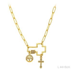 Collar Latón Chapado en Oro