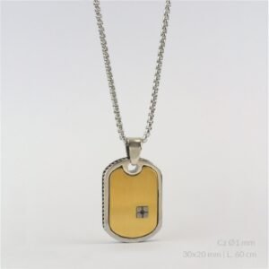 Gargantilla de acero inoxidable.