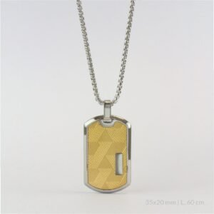 Gargantilla de acero inoxidable.