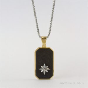 Gargantilla de acero inoxidable.