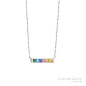 Gargantilla de Plata de Ley con circonitas