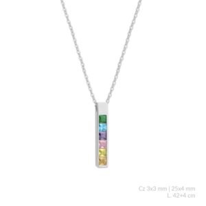 Gargantilla de Plata de Ley con circonitas