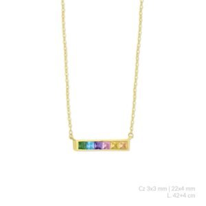 Gargantilla de Plata de Ley con circonitas