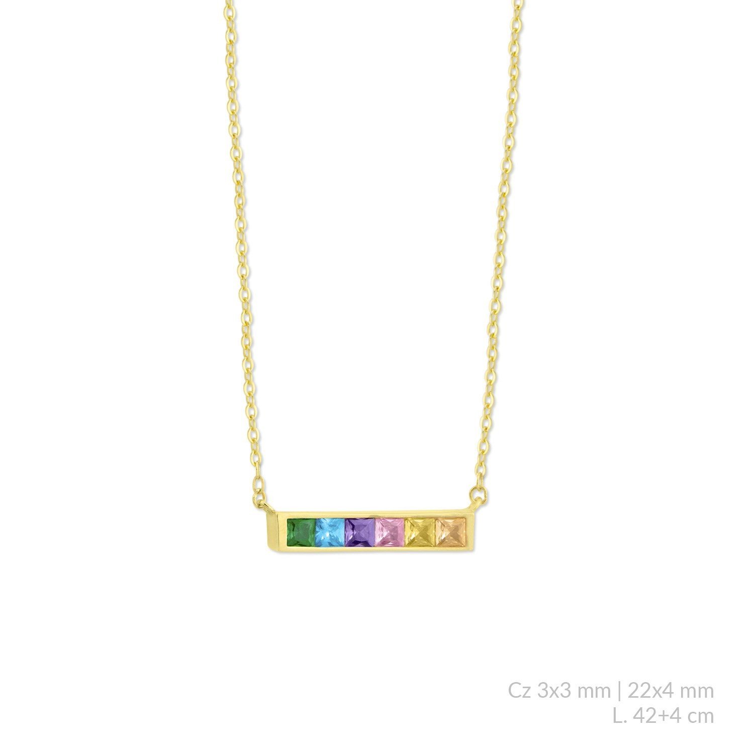 Gargantilla de Plata de Ley con circonitas