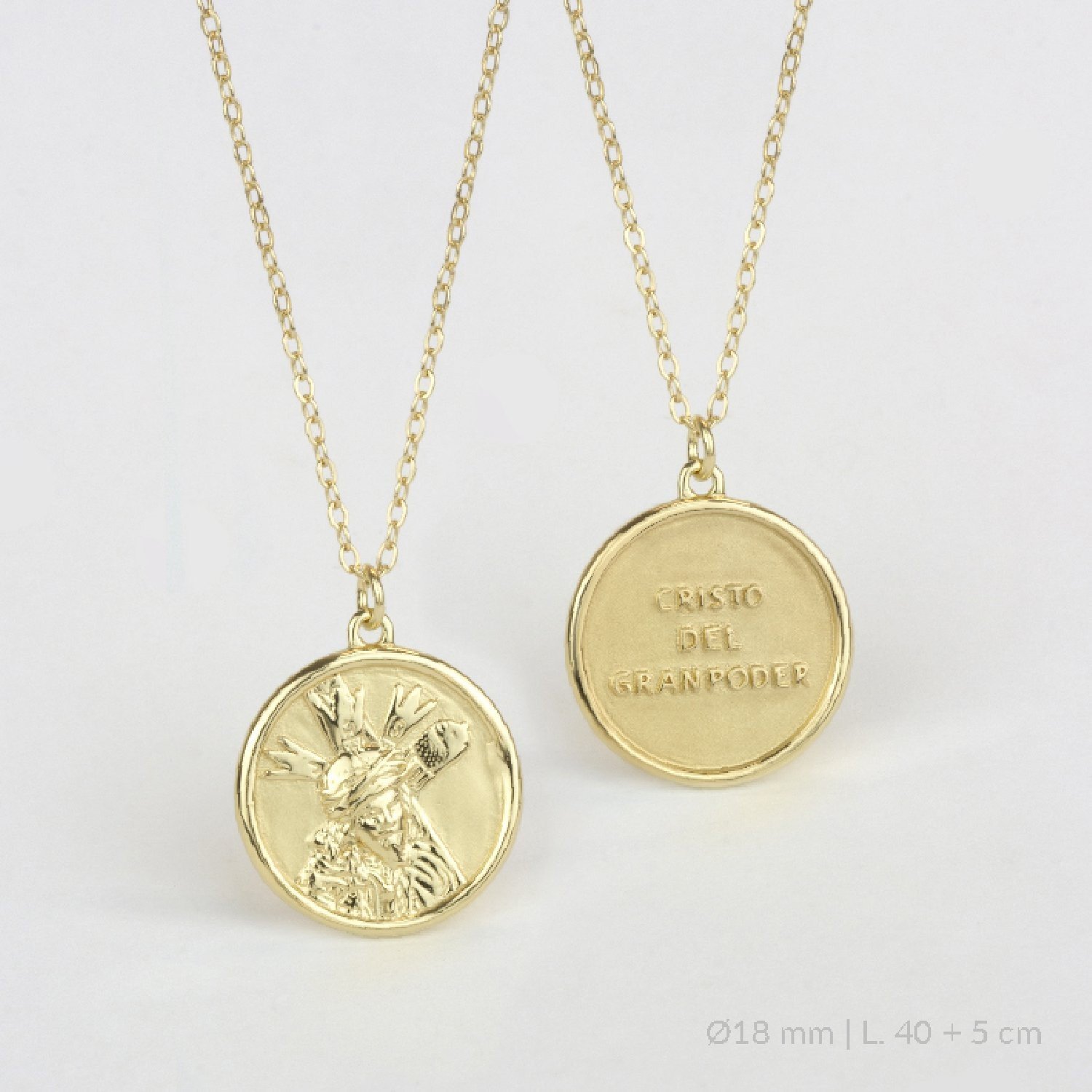 Gargantilla de plata de ley Cristo del gran poder