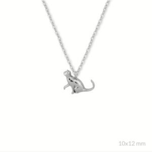 Gargantilla de plata de ley Gato