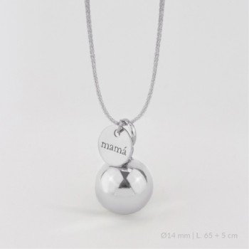 Llamador de angel de plata de ley