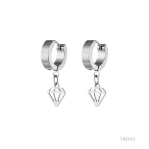 Pendientes Aro Diamante ACERO