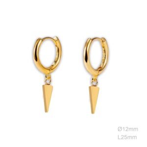 Pendientes Aro Pincho Dorado ACERO