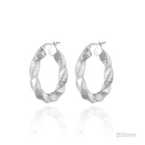 Pendientes aro rizado Greca de 25 y 30 mm