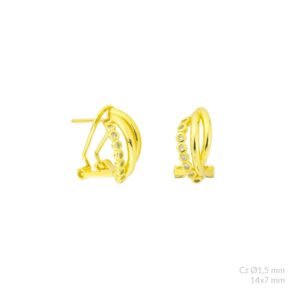 Pendientes de plata de ley.