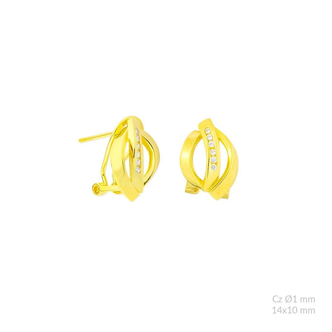 Pendientes de plata de ley.