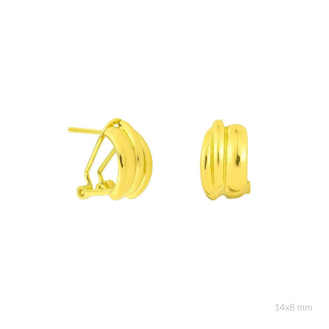 Pendientes de plata de ley.