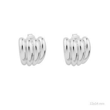 Pendientes de plata de ley.