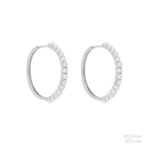 Pendientes de plata de ley.