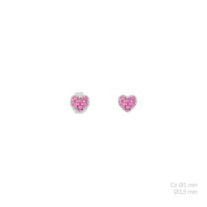 Pendientes de plata de ley con circonitas.