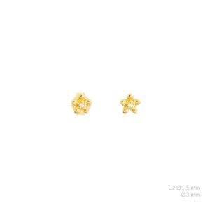 Pendientes de plata de ley con circonitas.