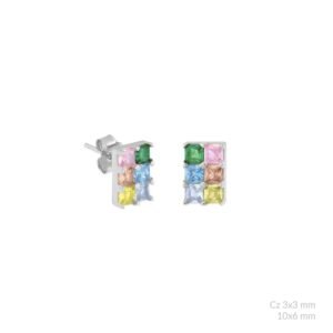 Pendientes de Plata de Ley con circonitas