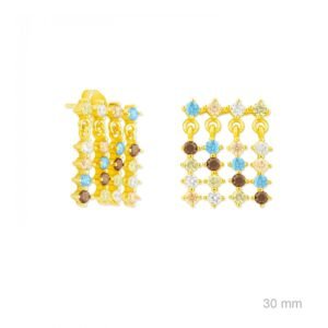 Pendientes de Plata de Ley con circonitas