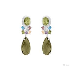 Pendientes de Plata de Ley con circonitas