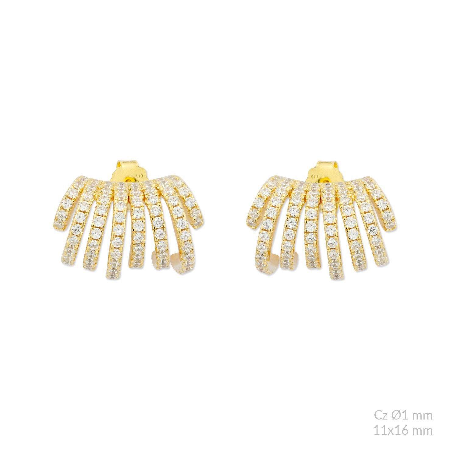 Pendientes de plata de ley con circonitas. - Imagen 2