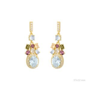 Pendientes de Plata de Ley con circonitas