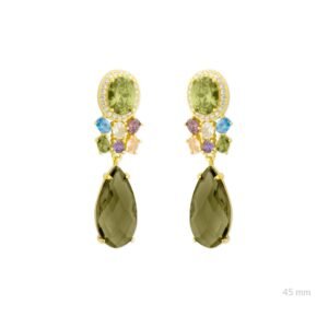 Pendientes de Plata de Ley con circonitas