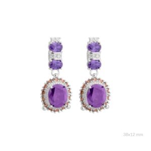 Pendientes de Plata de Ley con circonitas