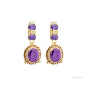 Pendientes de Plata de Ley con circonitas