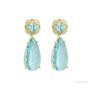 Pendientes de Plata de Ley con circonitas