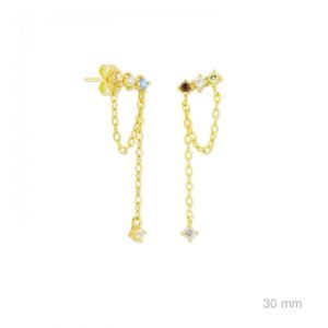 Pendientes de Plata de Ley con circonitas