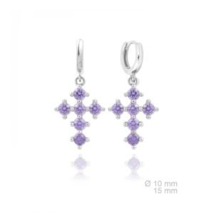 Pendientes de Plata de Ley y Circonita