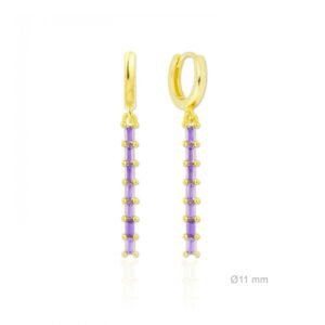 Pendientes de Plata de Ley y Circonita