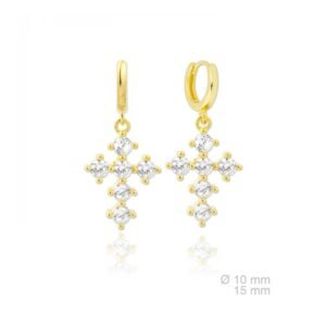 Pendientes de Plata de Ley y Circonita