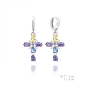 Pendientes de Plata de Ley y Circonita