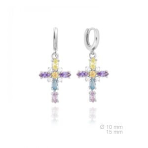 Pendientes de Plata de Ley y Circonita