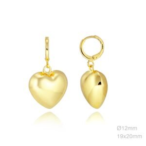 Pendientes Latón Chapado Oro.