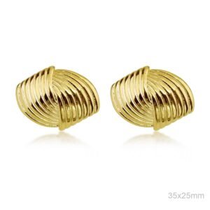 Pendientes Latón Chapado Oro.