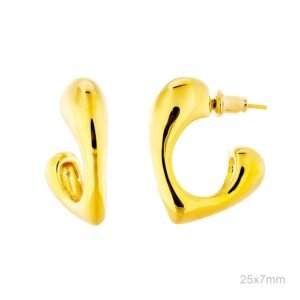 Pendientes Latón Chapado Oro.