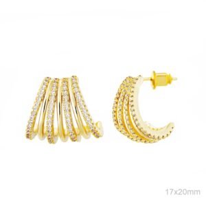 Pendientes Latón Chapado Oro.