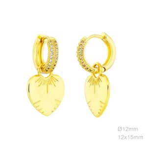 Pendientes Latón Chapado Oro.