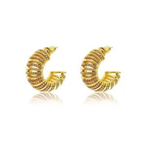 Pendientes Latón Chapado Oro.